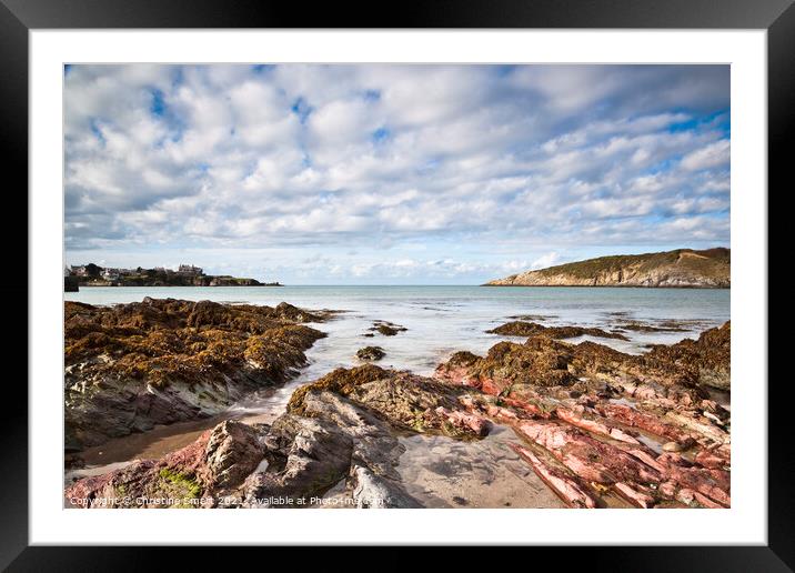 Cemaes Bay Seascape, Anglesey - North Wales Framed Mounted Print by Christine Smart