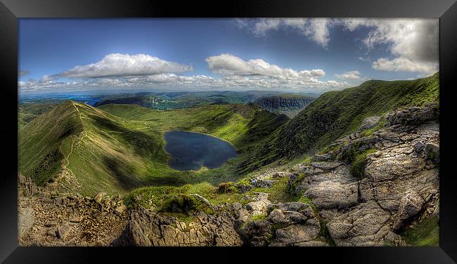 Red Tarn and Striding Edge Framed Print by Rich Berry