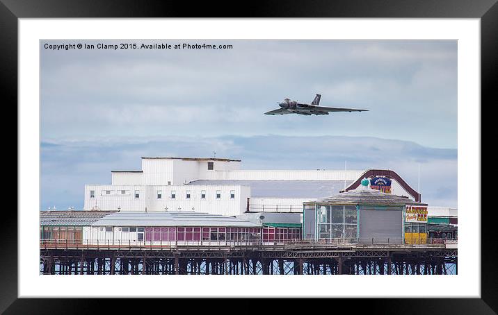  Vulcan over the pier Framed Mounted Print by Ian Clamp