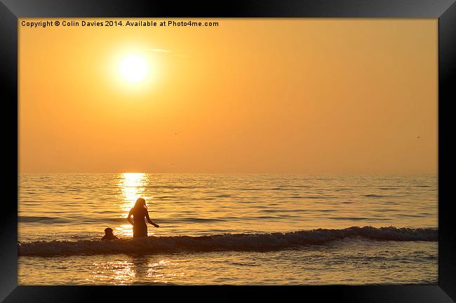 Sunset beach 2 Framed Print by Colin Davies
