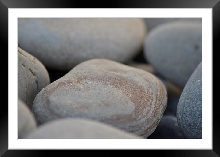 Pebbles on the beach Framed Mounted Print by Colin Davies