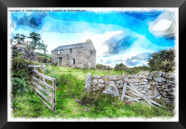 Bodmin Moor in Cornwall Framed Print by Helen Hotson