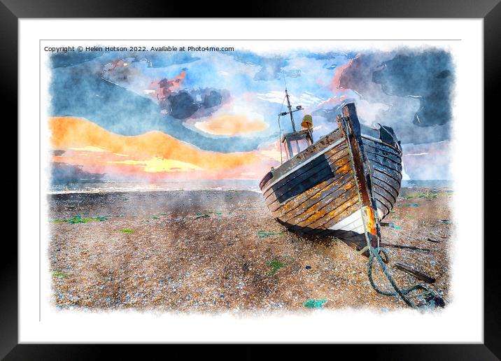 Sunrise at Dungeness Framed Mounted Print by Helen Hotson
