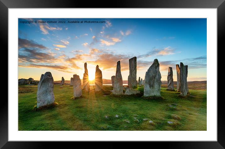 The Callanish Stones Framed Mounted Print by Helen Hotson