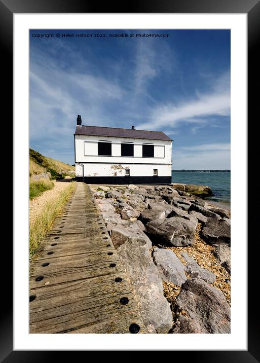 House on the Beach Framed Mounted Print by Helen Hotson