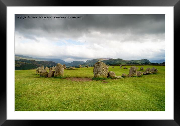 Castlerigg Stone Circle Framed Mounted Print by Helen Hotson