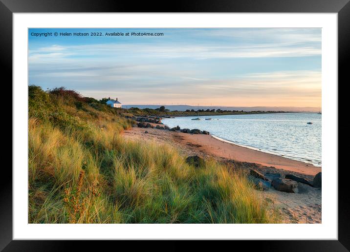 The Beach At Crow Point Framed Mounted Print by Helen Hotson