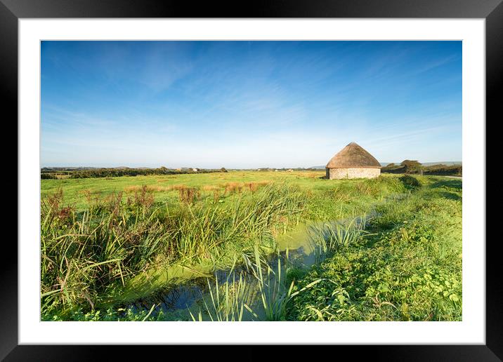 Braunton Marshes Linhay Framed Mounted Print by Helen Hotson