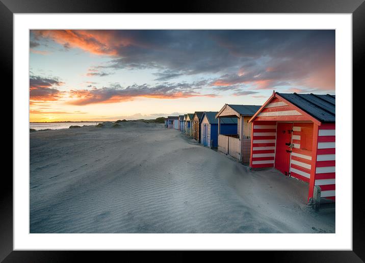 Sunset at West Wittering in Sussex Framed Mounted Print by Helen Hotson