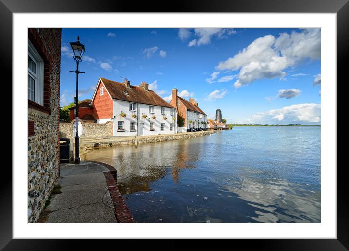 Langstone Quay in Hampshire Framed Mounted Print by Helen Hotson
