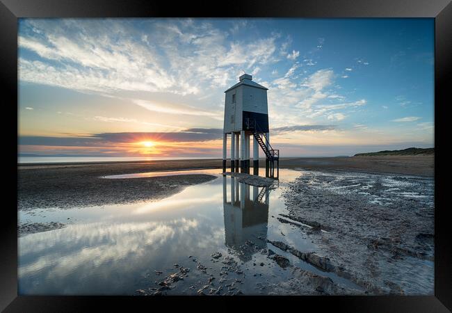 Sunset in Somerset Framed Print by Helen Hotson