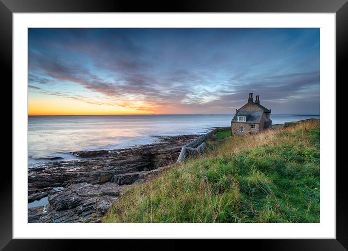 Dawn at Howick in Northumberland Framed Mounted Print by Helen Hotson