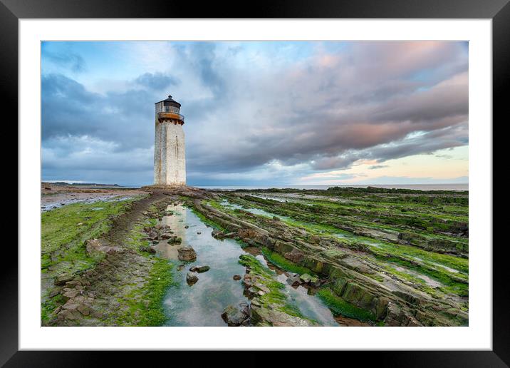 Southerness Lighthouse Framed Mounted Print by Helen Hotson