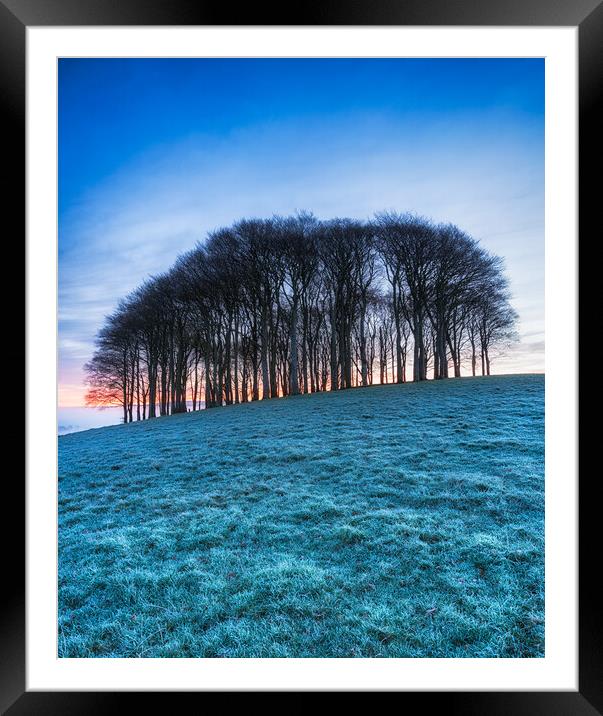 Frosty Winter Sunrise Framed Mounted Print by Helen Hotson
