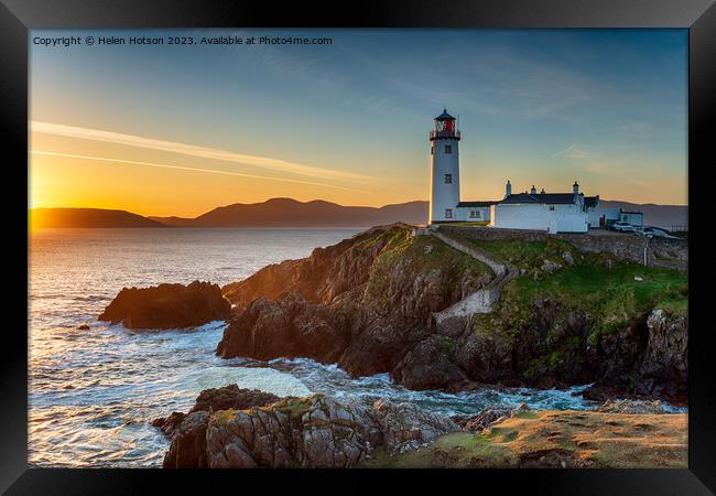 Fanad Head Lighthouse Framed Print by Helen Hotson