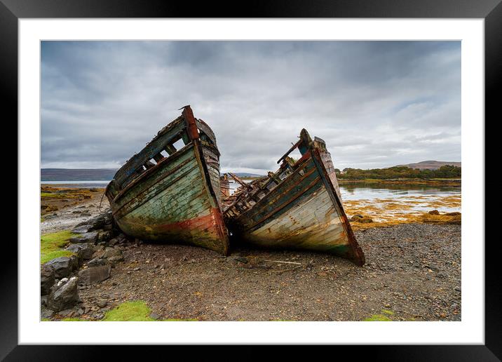 Abandoned Boats on the Isle of Mull Framed Mounted Print by Helen Hotson