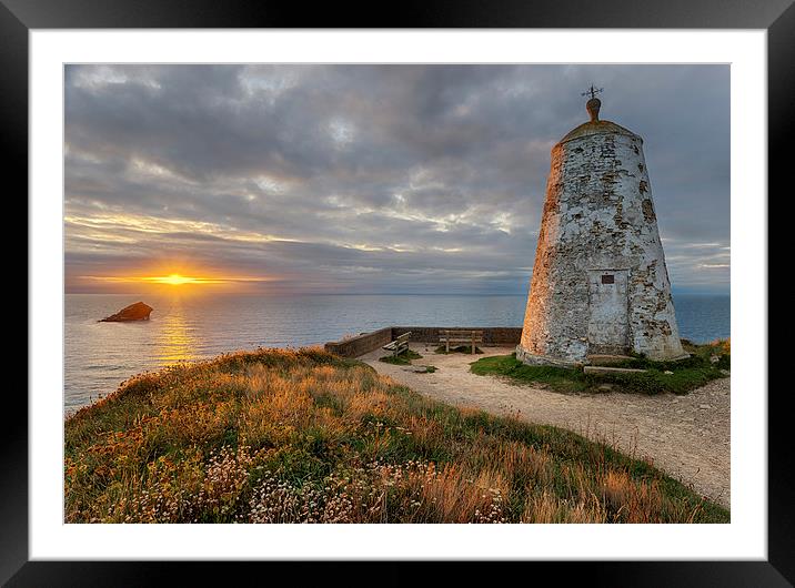 Sunset on Lighthouse Hill Framed Mounted Print by Helen Hotson