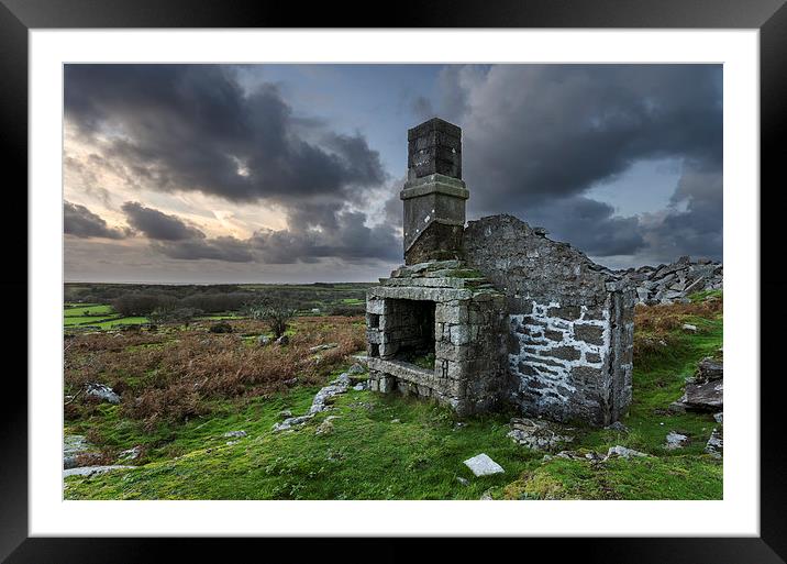 Ruins at Dusk Framed Mounted Print by Helen Hotson