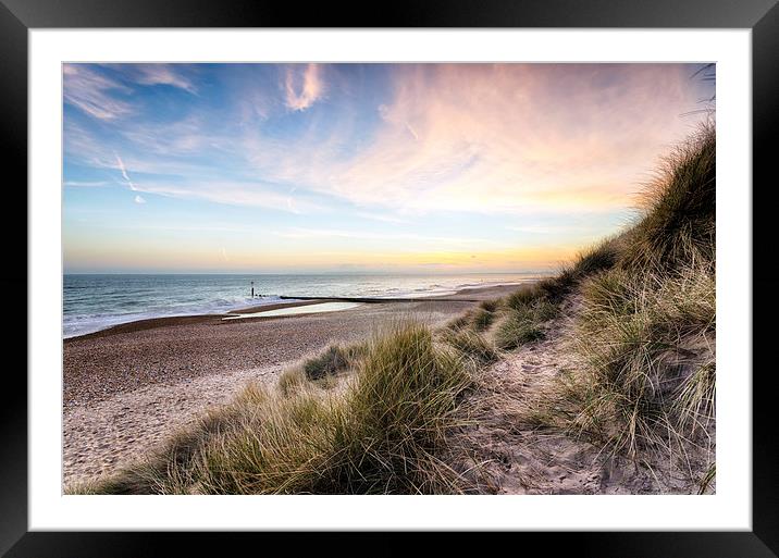 Sunset in the Dunes Framed Mounted Print by Helen Hotson