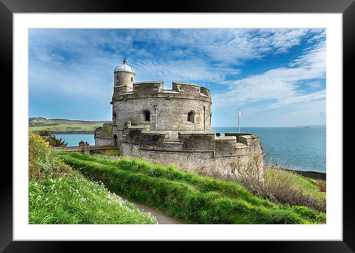 St Mawes Castle Framed Mounted Print by Helen Hotson
