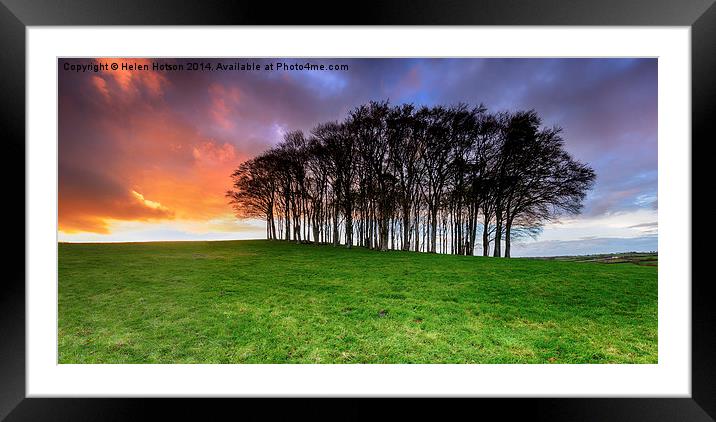 Sunset over Fairy Woods Framed Mounted Print by Helen Hotson