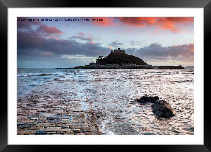 St Michael's Mount in Cornwall Framed Mounted Print by Helen Hotson