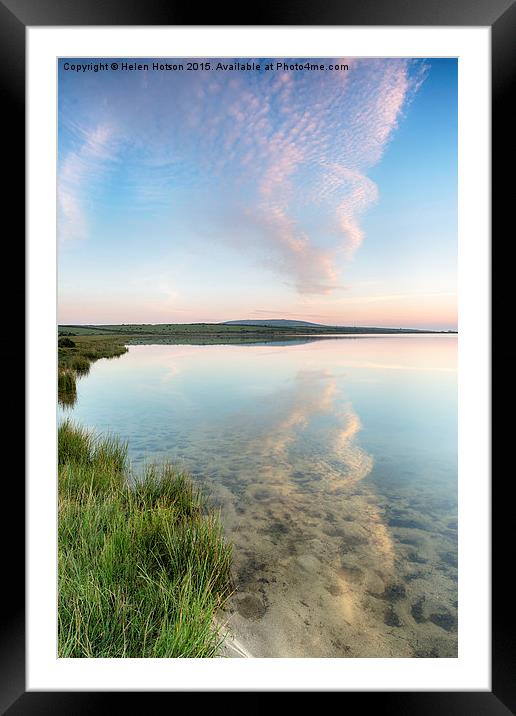 Lake at Sunset Framed Mounted Print by Helen Hotson