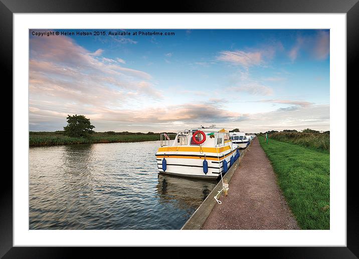 Boats on the River Bure Framed Mounted Print by Helen Hotson