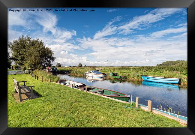 The River Thurne on the Norfolk Broads Framed Print by Helen Hotson