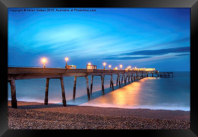 Deal Pier Framed Print by Helen Hotson