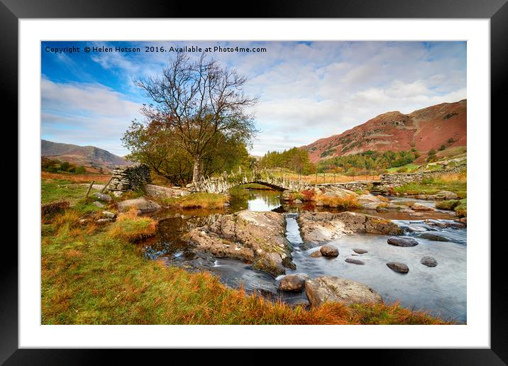 Slater's Bridge in the Lake District Framed Mounted Print by Helen Hotson