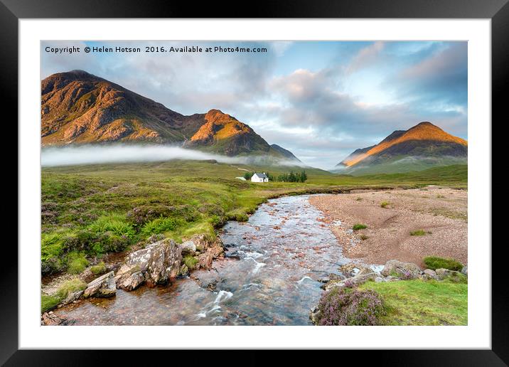 The River Coe at Glencoe in Scotland Framed Mounted Print by Helen Hotson
