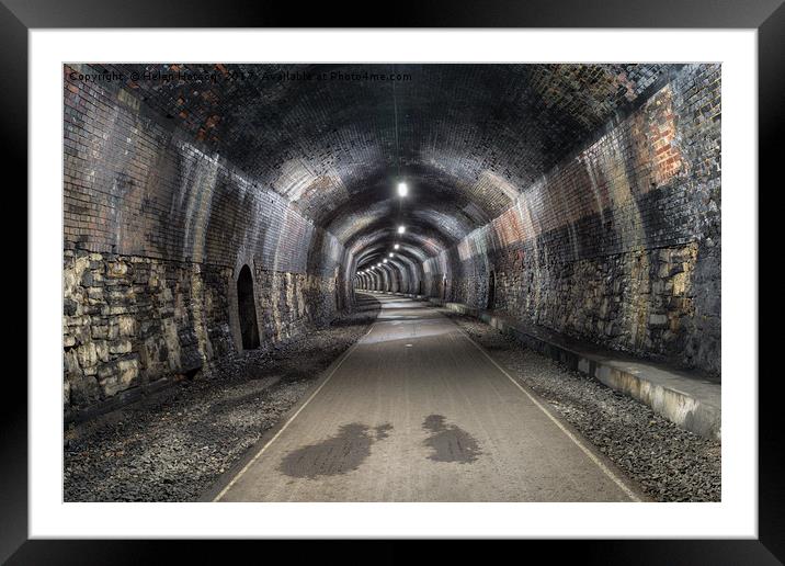 The Headstone Tunnel in Derbshire Framed Mounted Print by Helen Hotson