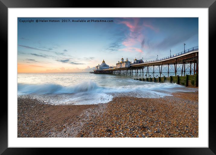 Dawn at Eastbourne Pier Framed Mounted Print by Helen Hotson