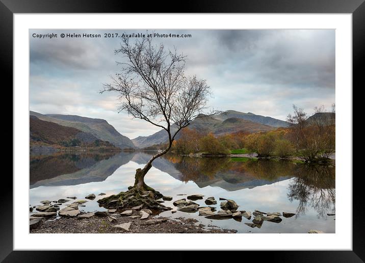 Llyn Padarn in Wales Framed Mounted Print by Helen Hotson