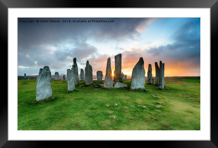 The Callanish Stones on the Isle of Lewis Framed Mounted Print by Helen Hotson