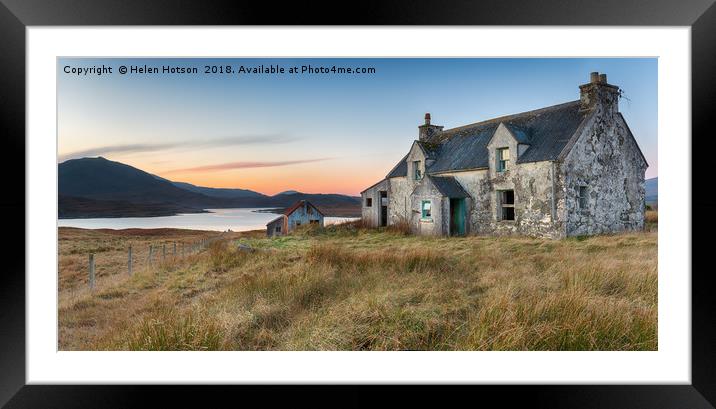 An Abandoned House on the Isle of Lewis Framed Mounted Print by Helen Hotson