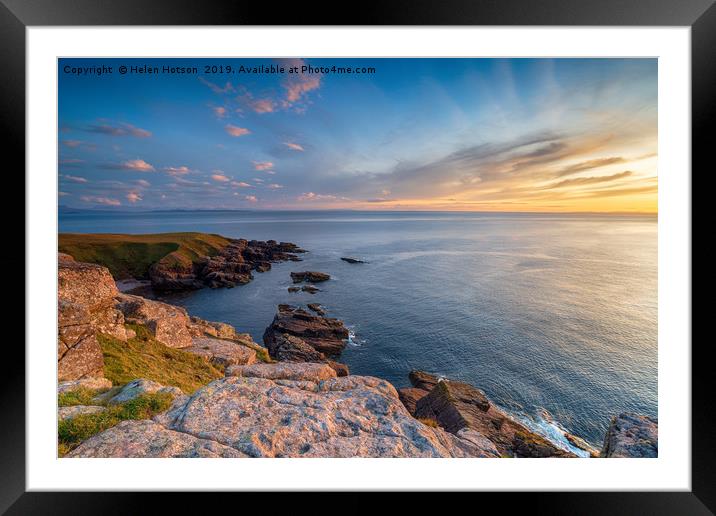 Sunset from Stoer Head  Framed Mounted Print by Helen Hotson