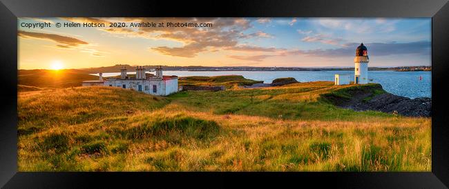 Sunset at Arnish Point Framed Print by Helen Hotson
