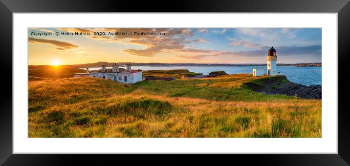 Sunset at Arnish Point Framed Mounted Print by Helen Hotson