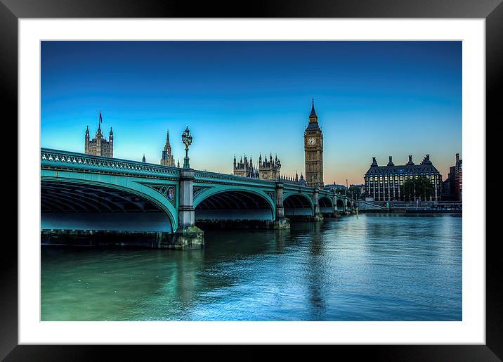 Westminster Bridge Framed Mounted Print by Olavs Silis