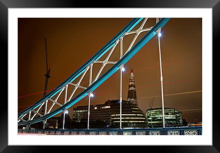 Shard from Tower Bridge Framed Mounted Print by Olavs Silis