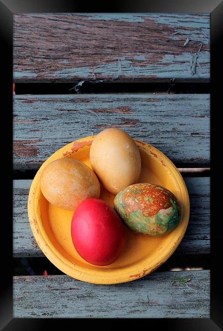 Vintage Eggs Framed Print by Emma Manners