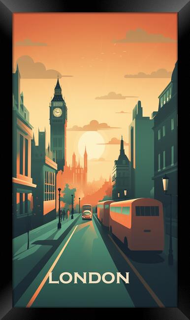London Poster Framed Print by Bahadir Yeniceri