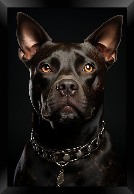Pitbull Terrier  Framed Print by Bahadir Yeniceri