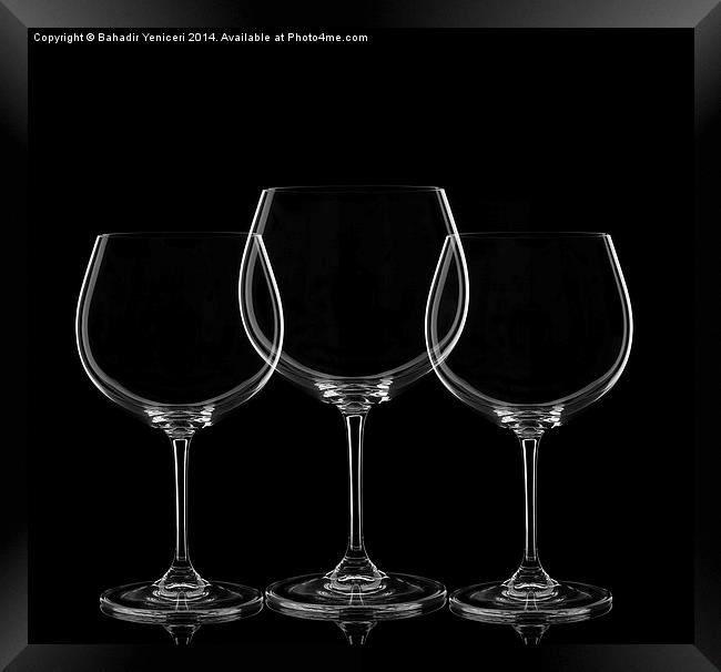 Wine Glasses Framed Print by Bahadir Yeniceri