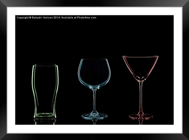 Colourful Glasses Framed Mounted Print by Bahadir Yeniceri