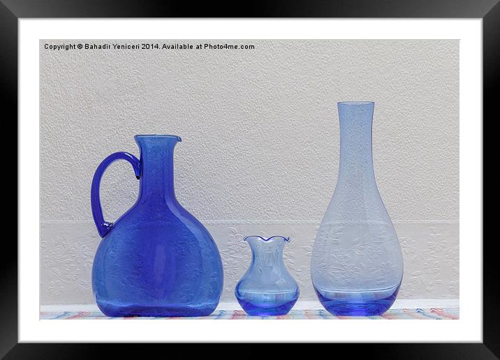 Blue Glass Framed Mounted Print by Bahadir Yeniceri