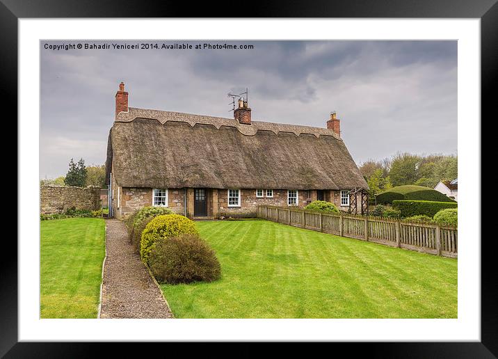 Thatched Roof Cottage Framed Mounted Print by Bahadir Yeniceri