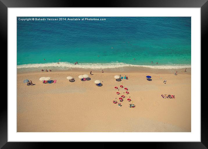 Beach Aerial  Framed Mounted Print by Bahadir Yeniceri
